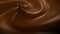 Beautiful Wavy Chocolate Close-up Looped 3d Animation Slow Motion. Realistic Chocolate Brown Color Paste Rotating Loop