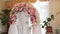 Beautiful wedding arch of flowers
