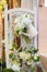 Beautiful wedding bouquets for restaurant decor