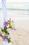 Beautiful wedding decorated on beach