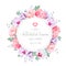 Beautiful wedding floral vector design frame