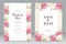 Beautiful wedding invitation card template with floral frame multi purpose