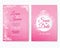 Beautiful Wedding Invitation Card Template Pink White Floral Valentine Marriage