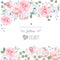 Beautiful wedding vector design frame with flowers