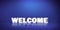 Beautiful Welcome Message Typography 3D Rendered background