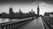 Beautiful Westminster Bridge with Big Ben in the afternoon - LONDON - GREAT BRITAIN - SEPTEMBER 19, 2016