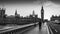 Beautiful Westminster Bridge with Big Ben in the afternoon - LONDON - GREAT BRITAIN - SEPTEMBER 19, 2016