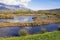 Beautiful wetland landscape. Montenegro, Tivat. View of Tivat Salina