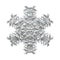 Beautiful white and 3D render winter snowflake