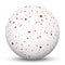 Beautiful White 3D Vector Sphere with Mapped Red Starlet Texture