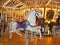 Beautiful White Carousel Horse