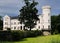 Beautiful White Castle With Green Moat In Schlemmin Germany On A Beautiful Sunny Summer Day