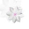 Beautiful white clematis flower design