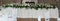 Beautiful White and Green Flower Decoration Arrangement on Wedding Table. Wedding Bridal Flower Decoration. Banner.