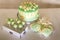 Beautiful white and green stylish cake