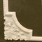 Beautiful white Gypsum carving decoration of architecture. classic interior detail made of plaster.