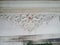 Beautiful white Gypsum carving decoration of architecture. classic interior detail made of plaster.