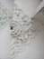 Beautiful white Gypsum carving decoration of architecture. classic interior detail made of plaster.