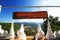 Beautiful White Pagoda and lion sculpture with blue sky Located along the cliff on the mountain in Phra That Doi Kong Mu Temple at