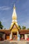 Beautiful white pagoda at Wat Phra That Phanom Temple, Nakhon Phanom