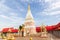 Beautiful white pagoda at Wat Phrathat Renu Nakhon, Nakhon Phanom
