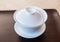 Beautiful white porcelain gaiwan/zhong teaware