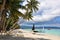 Beautiful white sand beach in Boracay