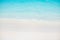 Beautiful white sand beach and tropical turquoise blue sea