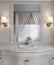 Beautiful white vanity, contemporary classic styled clean white bathroom