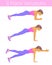 Beautiful white young women are doing the forearm plank exercise