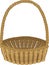 Beautiful wicker basket. Handmade. For shopping, transportation of products for a picnic. Convenient to collect mushrooms, berries