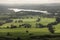 Beautiful wide vista landscape image of English countryside in Peak District National Park late afternoon early Autumn