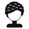 Beautiful wig icon simple vector. Face fashion