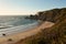 Beautiful wild beach on the west of Algarve coast. Praia da Amalia, Portugal