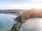 Beautiful wild beaches of Brazil. Atlantic ocean and Hills Brazil Ponta do Pai Vitorio Buzios, Rio de Janeiro, aerial