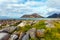 Beautiful wilderness, rocky beach, view of the fjord