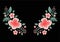 Beautiful wildflowers embroidery design for neckline. Stock Vector.