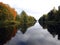 Beautiful Wilhelm chanel, trees and clouds, Lithuania