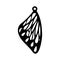 Beautiful wing butterfly earrings vector illustration design