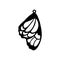 Beautiful wings butterfly earring vector illustration design