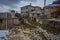 Beautiful winter landscape in ruined mountain village of Zagorohoria, Greece