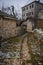 Beautiful winter landscape in ruined mountain village of Zagorohoria, Greece