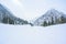 Beautiful winter landscape scenery in Tirol, Reutte, Austria