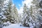 Beautiful winter landscape scenery in Tirol, Reutte, Austria