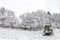 Beautiful winter landscape, trees covered with snow