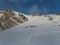 Beautiful winter lanscape skitouring in the alps