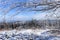 Beautiful winter mountain landscape with clear blue sky and snowy trees. Opawskie Mountains, Poland