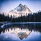 Beautiful winter scenery landscape and snow frosted mountain in Italy .