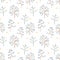 Beautiful winter seamless pattern with hand drawn watercolor cute trees. Stock illustration.