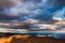 Beautiful winter sky over the Blue Ridge Mountains in Shenandoah